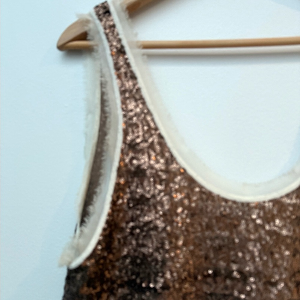 Aritzia Wilfred BARBIZON Mini Sequin Dress in Birch Mix M - Picture 4 of 7